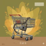 Gıda enflasyonu döneminde sağlıklı ve helal beslenmeye erişimi gösteren kilitli alışveriş arabası.