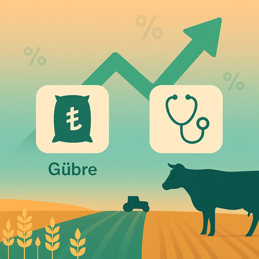 *Hayvancılık sektöründe ciddi bir maliyet baskısı!*  Türkiye İstatistik Kurumu (TÜİK) tarafından yayımlanan *Tarımsal Girdi Fiyat Endeksi* (Tarım-GFE) Temmuz 2025 verilerine göre, veteriner harcamaları yıllık bazda tam *,52* oranında artış göstererek tarımsal girdi fiyatlarında zirveye oturdu.  Bu çarpıcı oran, *hayvan sağlığı* için vazgeçilmez olan veteriner ilaçları, aşılar, muayene ve tedavi giderlerinin üreticiler üzerindeki yükünü somut bir şekilde ortaya koyuyor. Özellikle 2020 temel yılı baz alındığında, bu artışın hayvancılık yapan işletmeler için ne denli kritik olduğu anlaşılıyor.  Genel tarımsal girdi fiyatları da yükselişte. Temmuz 2025'te tarımsal girdi fiyatları bir önceki aya göre %3,68, bir önceki yılın aynı ayına göre ise *,22 oranında artış kaydetti.* Tarımda kullanılan mal ve hizmetler endeksi yıllık ,33, tarımsal yatırıma katkı sağlayanlar ise *,57 yükseldi.* Veteriner harcamalarının yanı sıra, gübre ve toprak geliştiricilerde de aylık %9,89'luk dikkat çekici bir artış yaşandı.  Bu maliyet artışları, özellikle küçük ve orta ölçekli hayvancılık işletmelerinin sürdürülebilirliğini tehdit ediyor. Hayvan sağlığı giderlerinin yükselmesi, et ve süt gibi temel hayvansal ürünlerin üretim maliyetlerini doğrudan etkiliyor. Bu durum, nihai tüketici fiyatlarına yansıma potansiyeli taşıyan önemli bir gelişme olarak değerlendiriliyor.  *Kaynak:* TÜİK Tarımsal Girdi Fiyat Endeksi Temmuz 2025 Verileri  Daha fazlası için tıklayın.[https://katkiligida.com/veteriner-harcamalari-yillik-hayvanciliga-agir-yuk/]